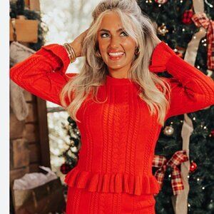 Impressions Boutique The Elodie Cable Knit Sweater Top